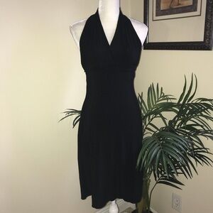 Khaki Brew Halter Style Crinkle Pleated Top Dress